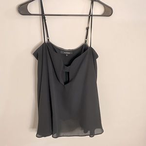 Black flowy top with keyhole middle detail